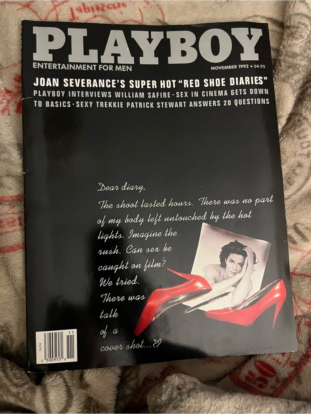 Vintage Playboy Magazine November 1992 Featuring Actress Joan Severence Cover